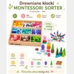 VIGA Klocki Drewniane Edukacyjne Układanka Montesori 141el. - 008