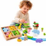 Zestaw Klocków Drewnianych Tropikalna Przygoda Viga 55 el. Montessori - 008
