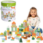 Klocki Drewniane 100 el Leśny Świat Edukacyjne Konstrukcje Classic World - 001