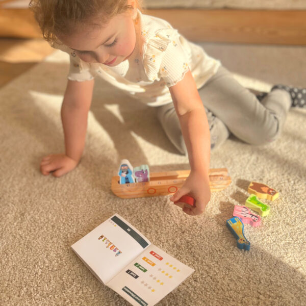 Logiczna układanka drewniana Arka Noego i zwierzęta - Tooky Toy - 004