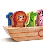 Logiczna układanka drewniana Arka Noego i zwierzęta - Tooky Toy - 009