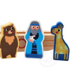 Logiczna układanka drewniana Arka Noego i zwierzęta - Tooky Toy - 010
