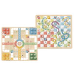Gra planszowa 2w1 Chińczyk Węże i Drabiny drewniana 3+ - WOOPIE GREEN - 009