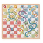 Gra planszowa 2w1 Chińczyk Węże i Drabiny drewniana 3+ - WOOPIE GREEN - 011