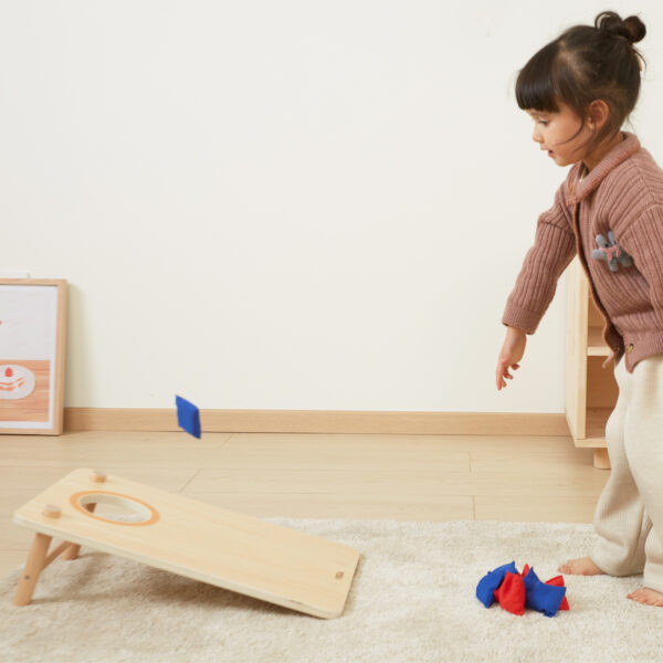 Drewniana Gra Rodzinna Viga 2w1 - Cornhole i Kółko i Krzyżyk - 003