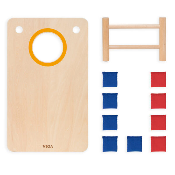 Drewniana Gra Rodzinna Viga 2w1 - Cornhole i Kółko i Krzyżyk - 005