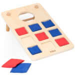 Drewniana Gra Rodzinna Viga 2w1 - Cornhole i Kółko i Krzyżyk - 006