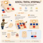 Drewniana Gra Rodzinna Viga 2w1 - Cornhole i Kółko i Krzyżyk - 011