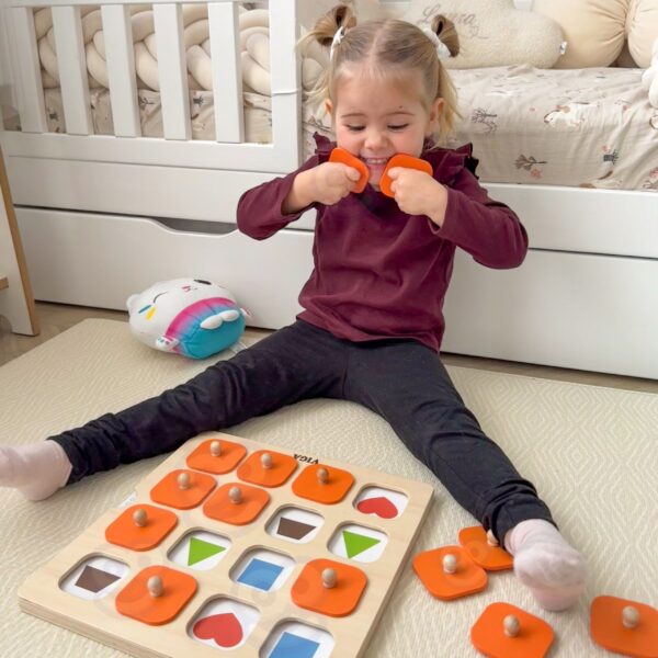 Drewniana Tablica Memory z Wymiennymi Kartami 10w1 Montessori Viga - 005