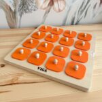 Drewniana Tablica Memory z Wymiennymi Kartami 10w1 Montessori Viga - 009