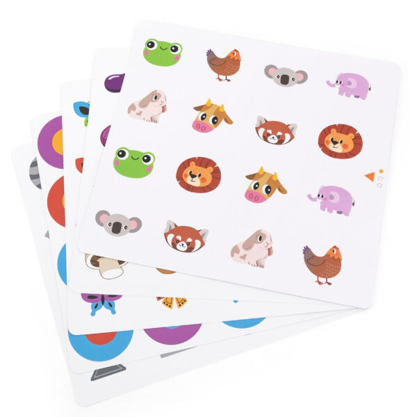 Drewniana Tablica Memory z Wymiennymi Kartami 10w1 Montessori Viga - 013