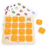 Drewniana Tablica Memory z Wymiennymi Kartami 10w1 Montessori Viga - 014