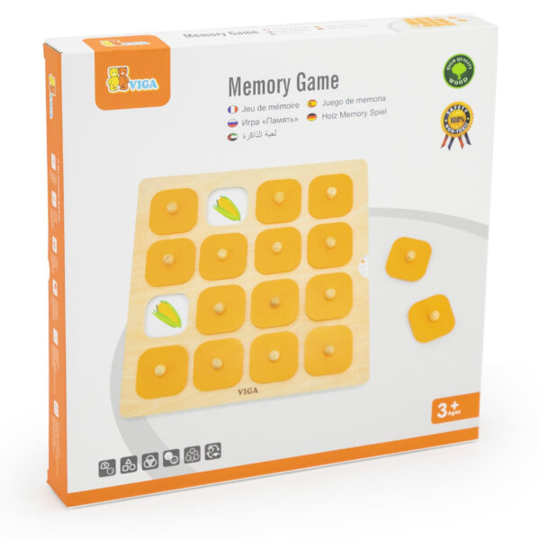 Drewniana Tablica Memory z Wymiennymi Kartami 10w1 Montessori Viga - 015