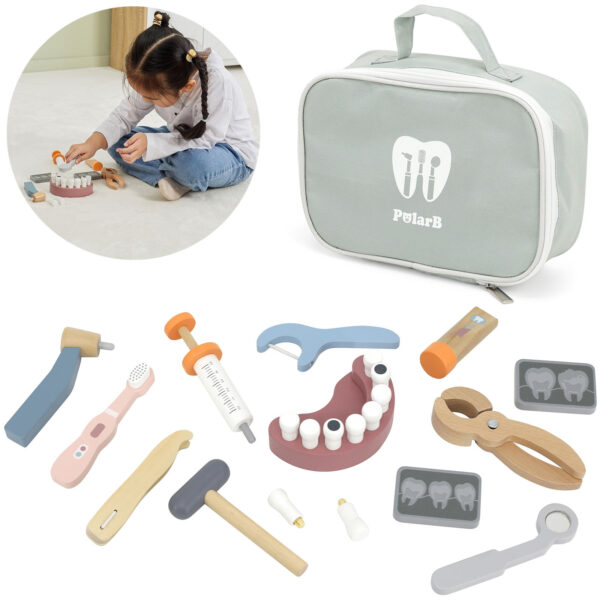 Zestaw lekarski dentysta w torbie PolarB Viga Toys drewno