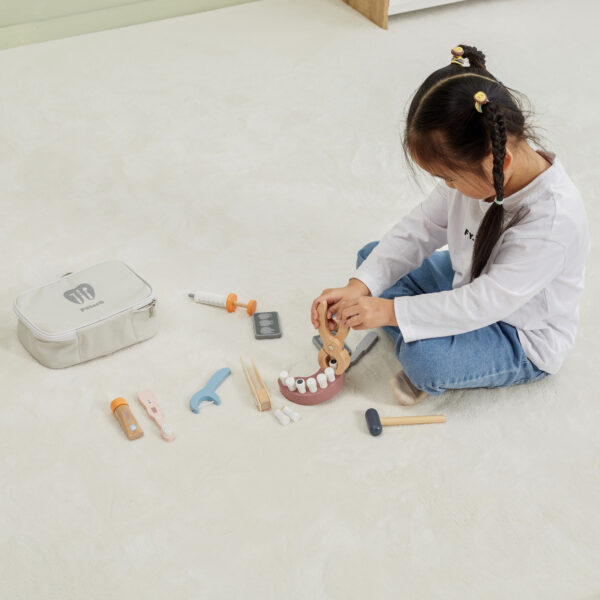 Zestaw lekarski dentysta w torbie PolarB Viga Toys drewno - 007