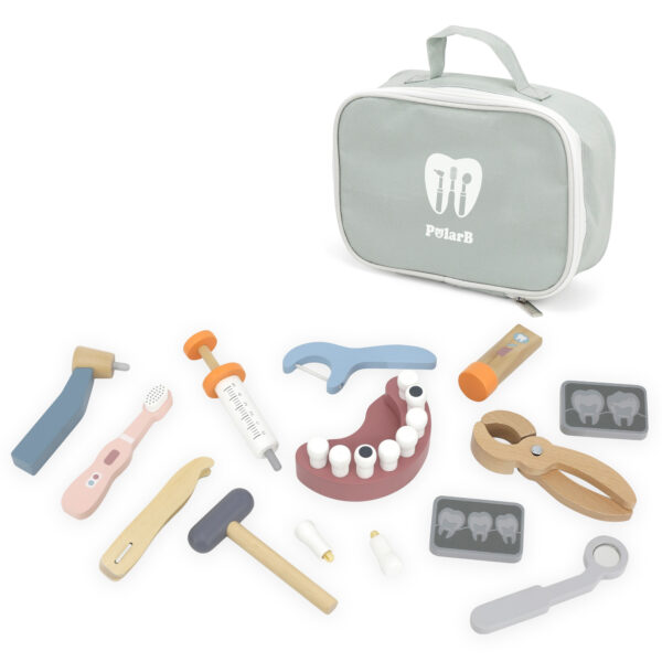 Zestaw lekarski dentysta w torbie PolarB Viga Toys drewno - 008