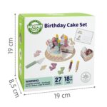WOOPIE GREEN Drewniany Tort Urodzinowy do Krojenia Na Rzepy 27el. - 007