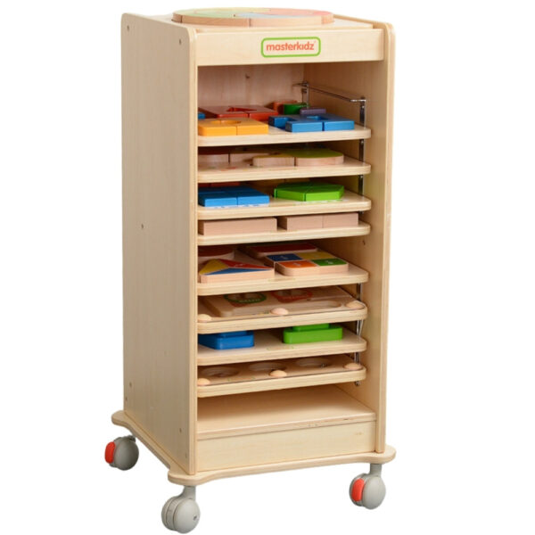 Szafka Drewniana do Przechowywania Tabliczek Edukacyjnych Masterkidz - 001