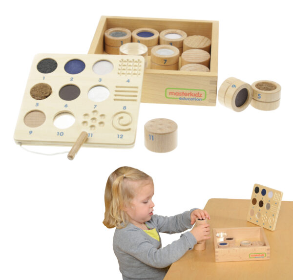 Zgaduj Dotykiem Materiał I Faktura 12 Elementów Montessori - 001
