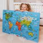 Viga 2w1 Tablica Edukacyjna z Magnetyczną Mapą Świata Montessori - 002