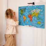 Viga 2w1 Tablica Edukacyjna z Magnetyczną Mapą Świata Montessori - 003