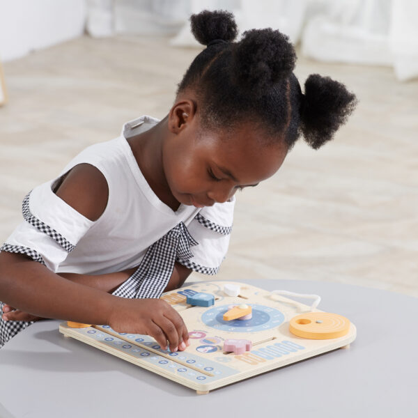 Edukacyjny kalendarz i zegar drewniany dla dzieci Montessori - Viga PolarB - 009