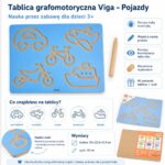 Tablica Grafomotoryczna Viga Pojazdy - Trening Ręki i Przygotowanie do Pisania - 008