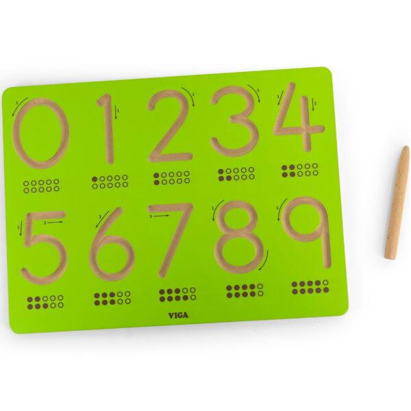 Tablica Grafomotoryczna Viga - Nauka Pisania Cyfr Montessori