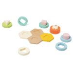 Edukacyjna układanka wieża sorter kształtów drewno kauczukowe - Classic World - 008