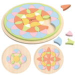 Drewniana Mozaika Mandala Classic World – Układanka Kreatywna Montessori - 001