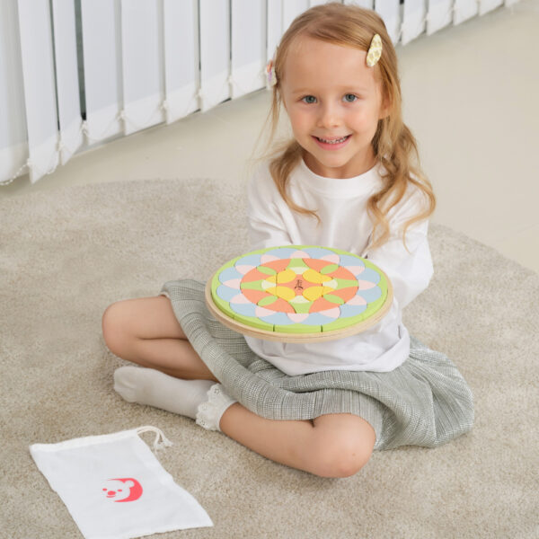 Drewniana Mozaika Mandala Classic World – Układanka Kreatywna Montessori - 002