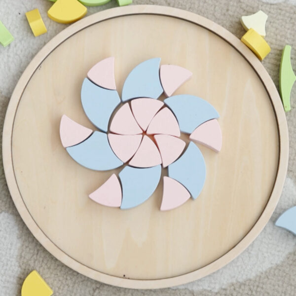 Drewniana Mozaika Mandala Classic World – Układanka Kreatywna Montessori - 004