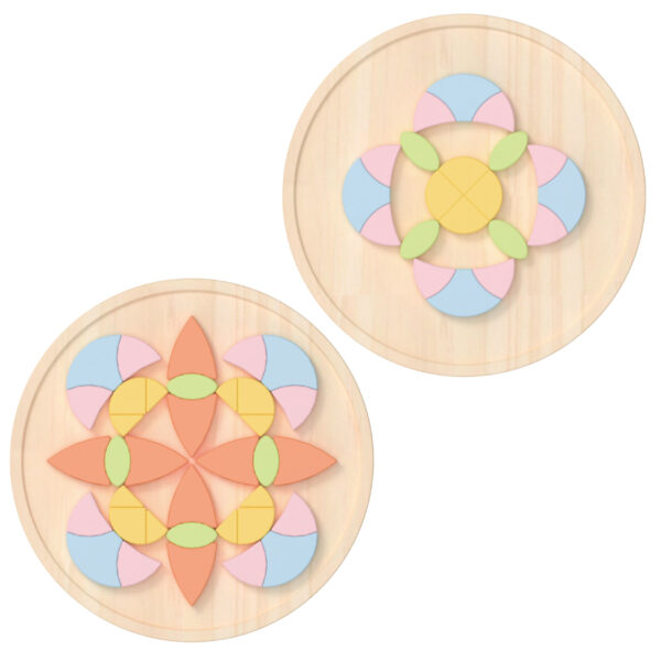 Drewniana Mozaika Mandala Classic World – Układanka Kreatywna Montessori - 007