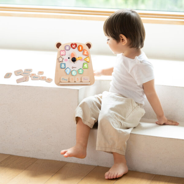 Edukacyjny Zegar Miś Classic World - Nauka Czasu, Daty i Liczenia - 002