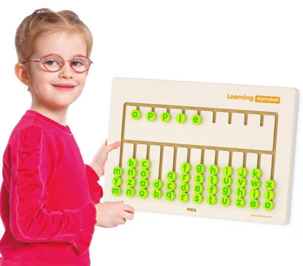 Sensoryczna Tablica Viga Nauka Alfabetu - Trening Pisania Montessori - 001