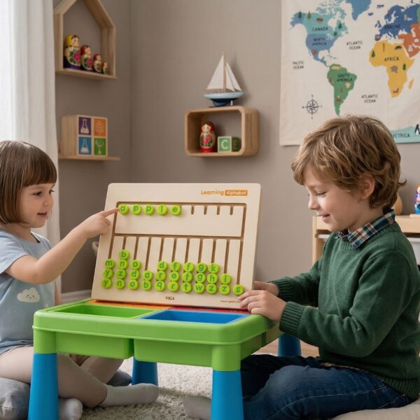 Sensoryczna Tablica Viga Nauka Alfabetu - Trening Pisania Montessori - 003