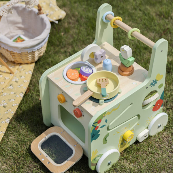 Drewniany pchacz edukacyjny 2w1 Kuchnia Montessori Classic World - 004