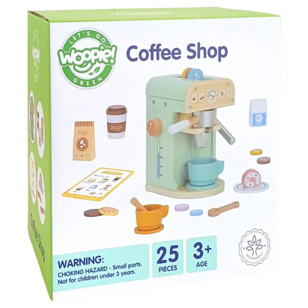 WOOPIE GREEN Drewniany Ekspres do Kawy Cukiernia Barista 25 el. - 014