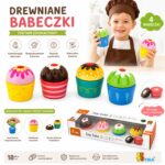 Viga Drewniane Ciasteczka Babeczki  4szt - 011