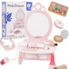 CLASSIC WORLD Drewniana Toaletka dla Dziewczynki z Lustrem + Prostownica 11 akc - 016