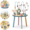 VIGA PolarB Drewniany Stolik Edukacyjny Manipulacyjny Przeplatanka Montessori - 001