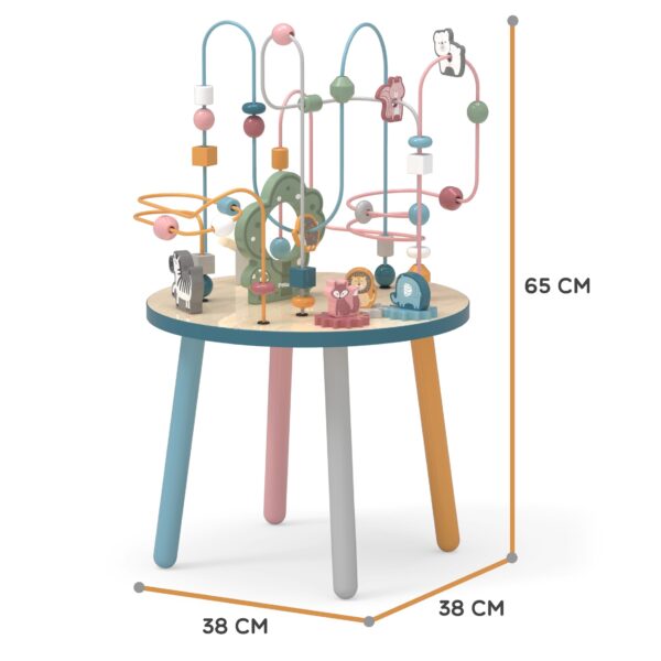 VIGA PolarB Drewniany Stolik Edukacyjny Manipulacyjny Przeplatanka Montessori - 002