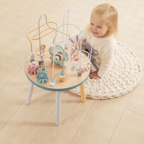 VIGA PolarB Drewniany Stolik Edukacyjny Manipulacyjny Przeplatanka Montessori - 003