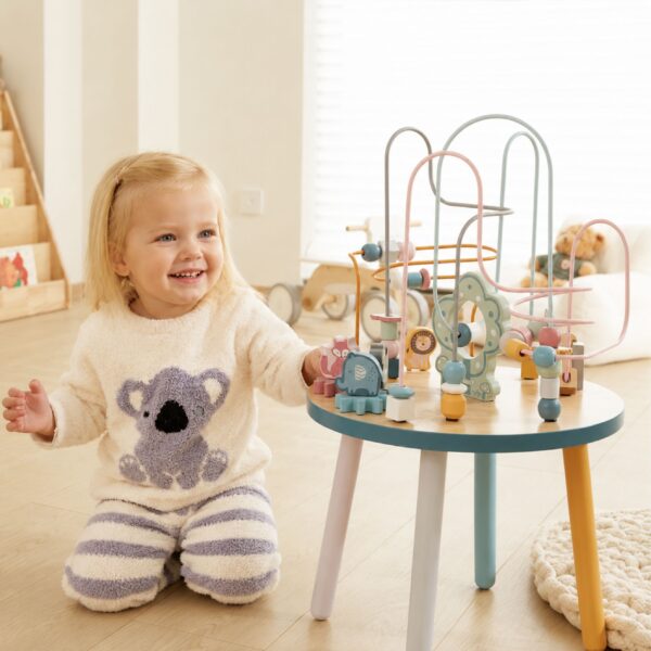 VIGA PolarB Drewniany Stolik Edukacyjny Manipulacyjny Przeplatanka Montessori - 004