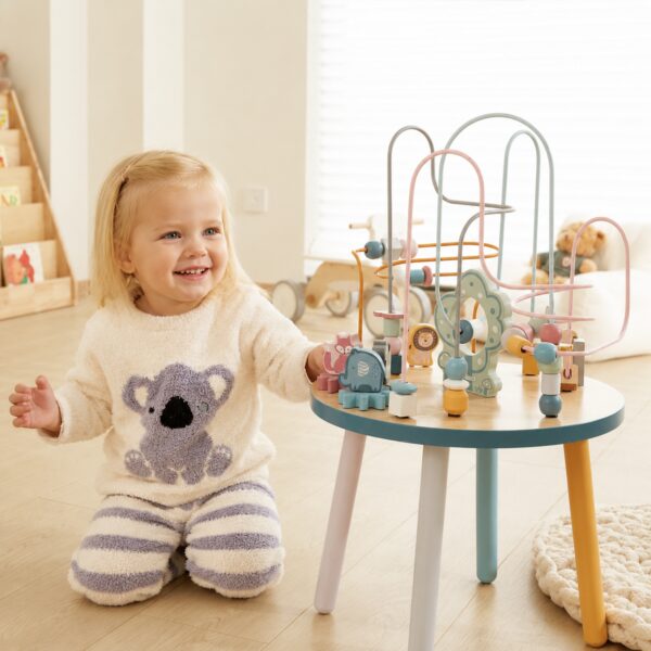 VIGA PolarB Drewniany Stolik Edukacyjny Manipulacyjny Przeplatanka Montessori - 005