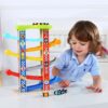 TOOKY TOY Kolorowa  Zjeżdżalnia Tor Dla Samochodów - 002