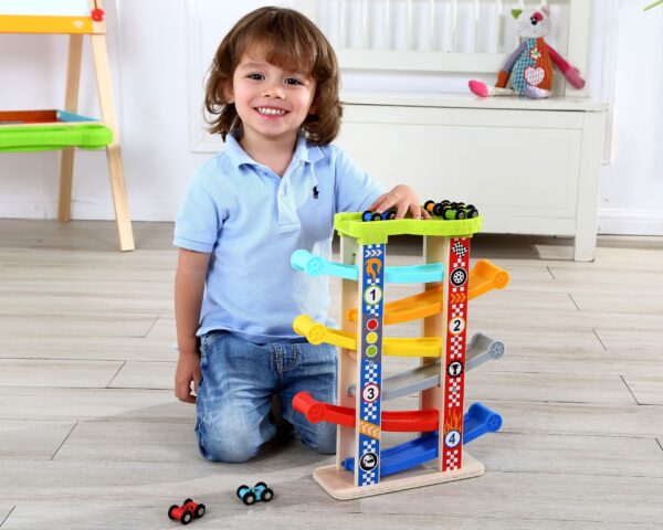 TOOKY TOY Kolorowa  Zjeżdżalnia Tor Dla Samochodów - 003