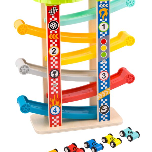 TOOKY TOY Kolorowa  Zjeżdżalnia Tor Dla Samochodów - 012