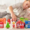 TOOKY TOY Drewniany Zestaw Budynków i Figurek Miasto - 003