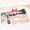 Tooky Toy Drewniana Kolejka Elektryczna Straż Pożarna Efekty Dźwiękowe 70 el. FSC - 003